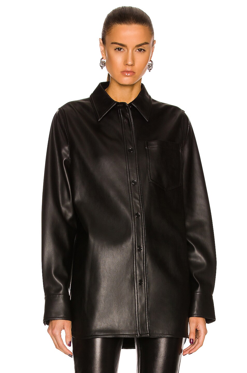 Veronica Faux Leather Shirt