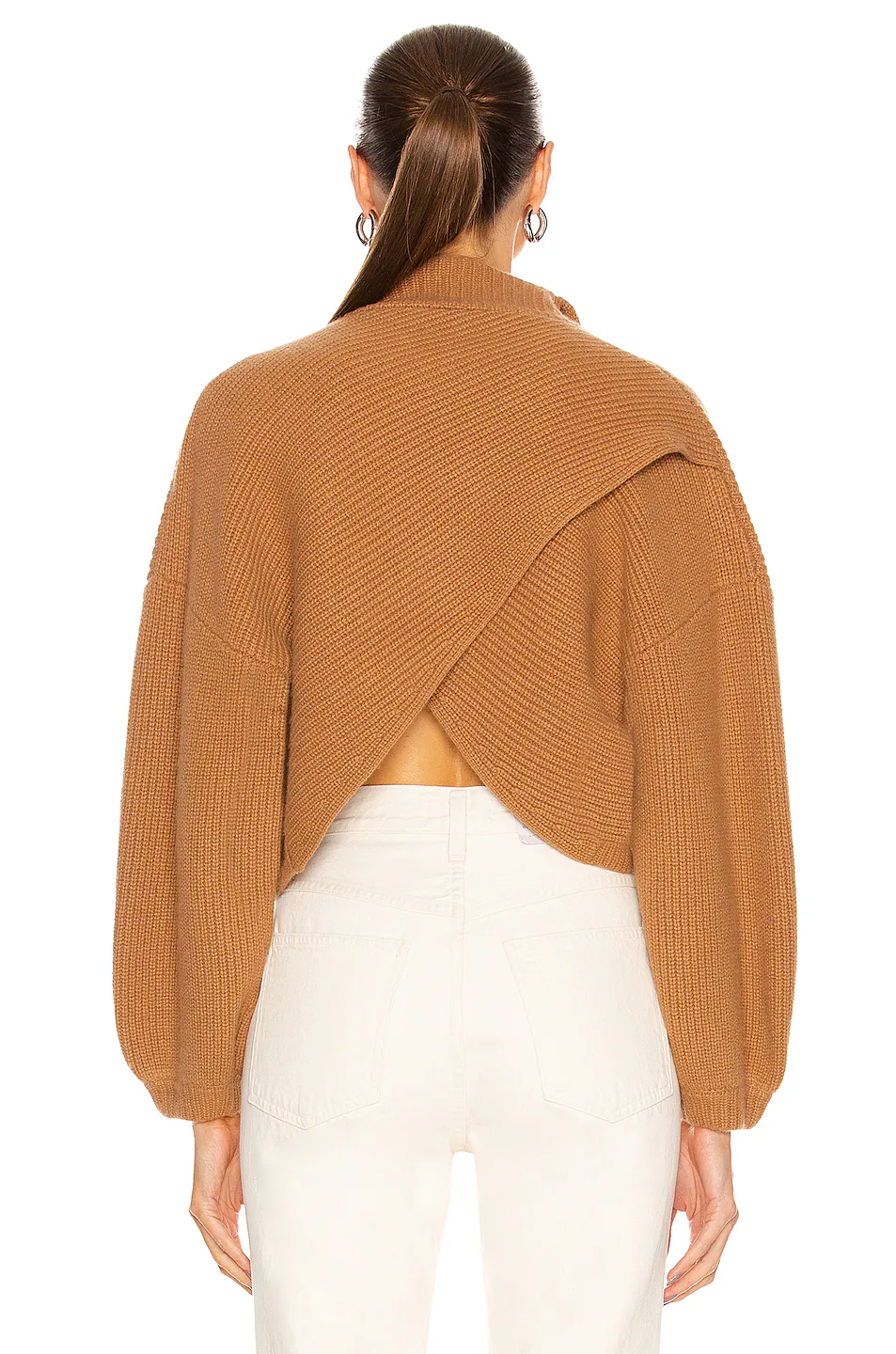 Cross Back Turtleneck Sweater