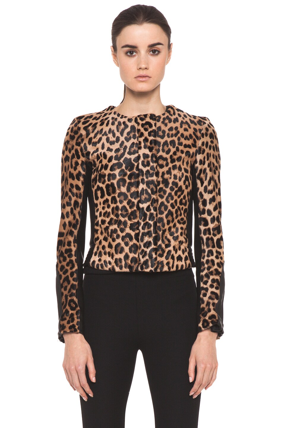 Leopard Fur Savile Jacket