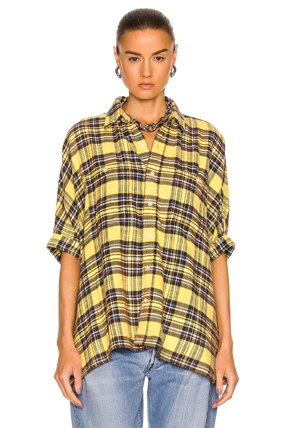 Plaid Oversized Boxy Shirt