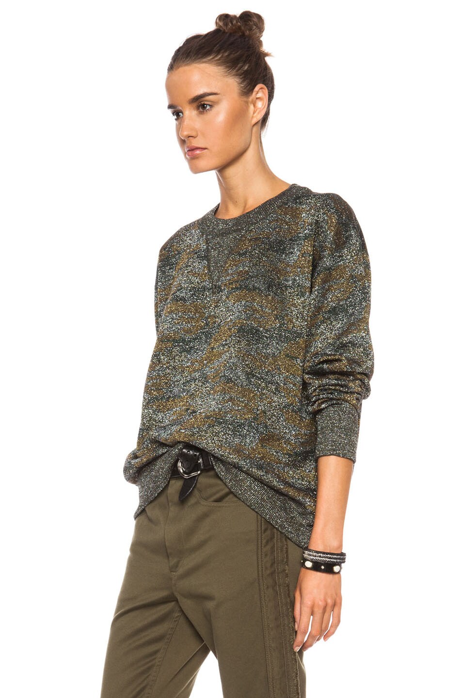 Wal Lurex Camo Viscose-Blend Sweatshirt