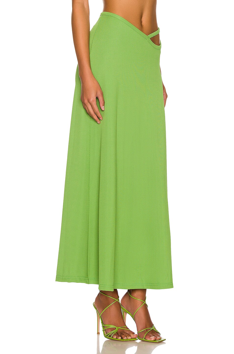 Looped Torso Rib Maxi Skirt