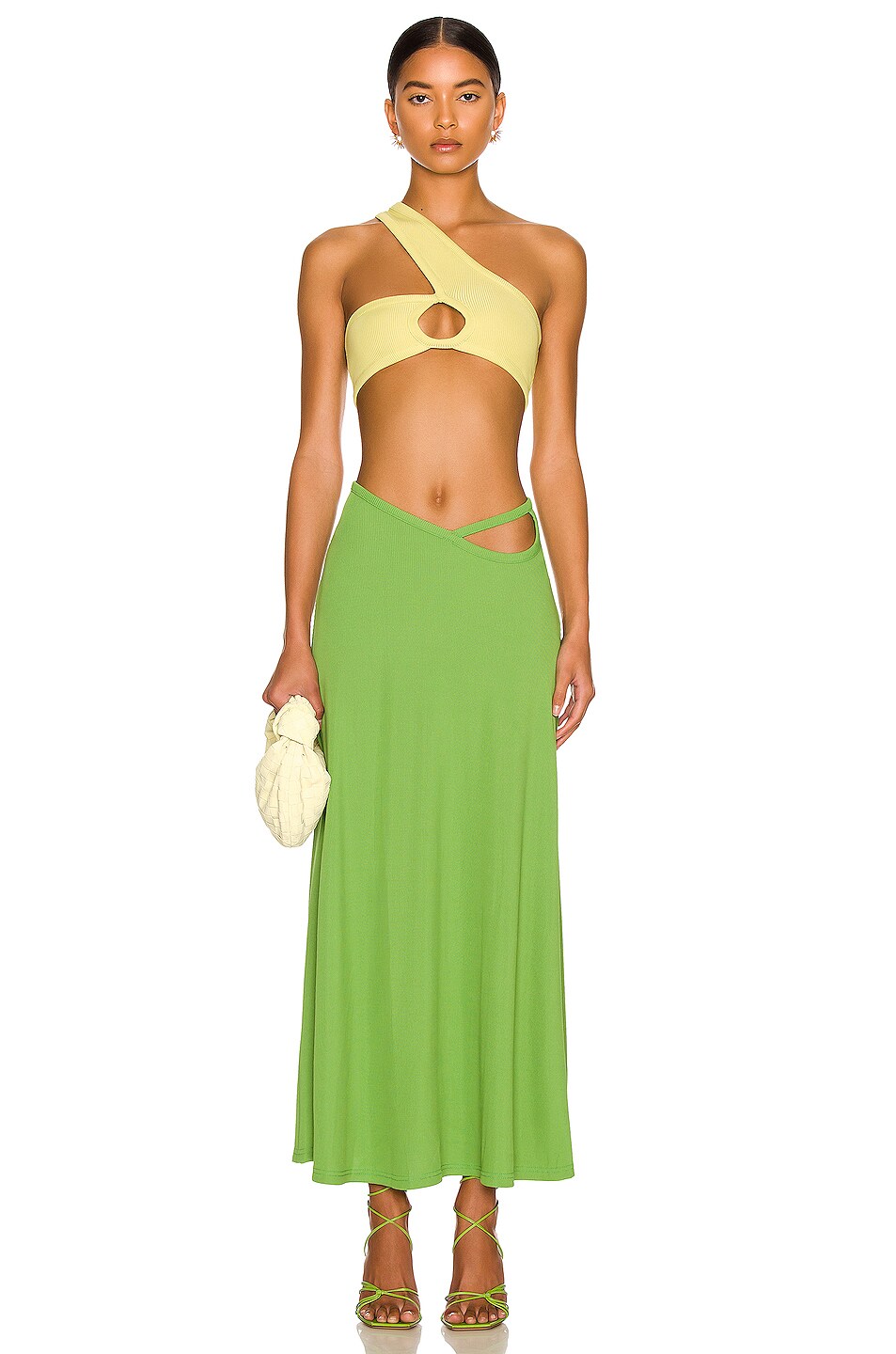 Looped Torso Rib Maxi Skirt