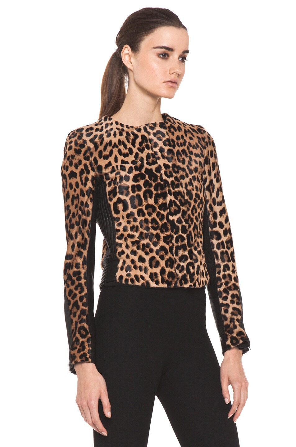 Leopard Fur Savile Jacket