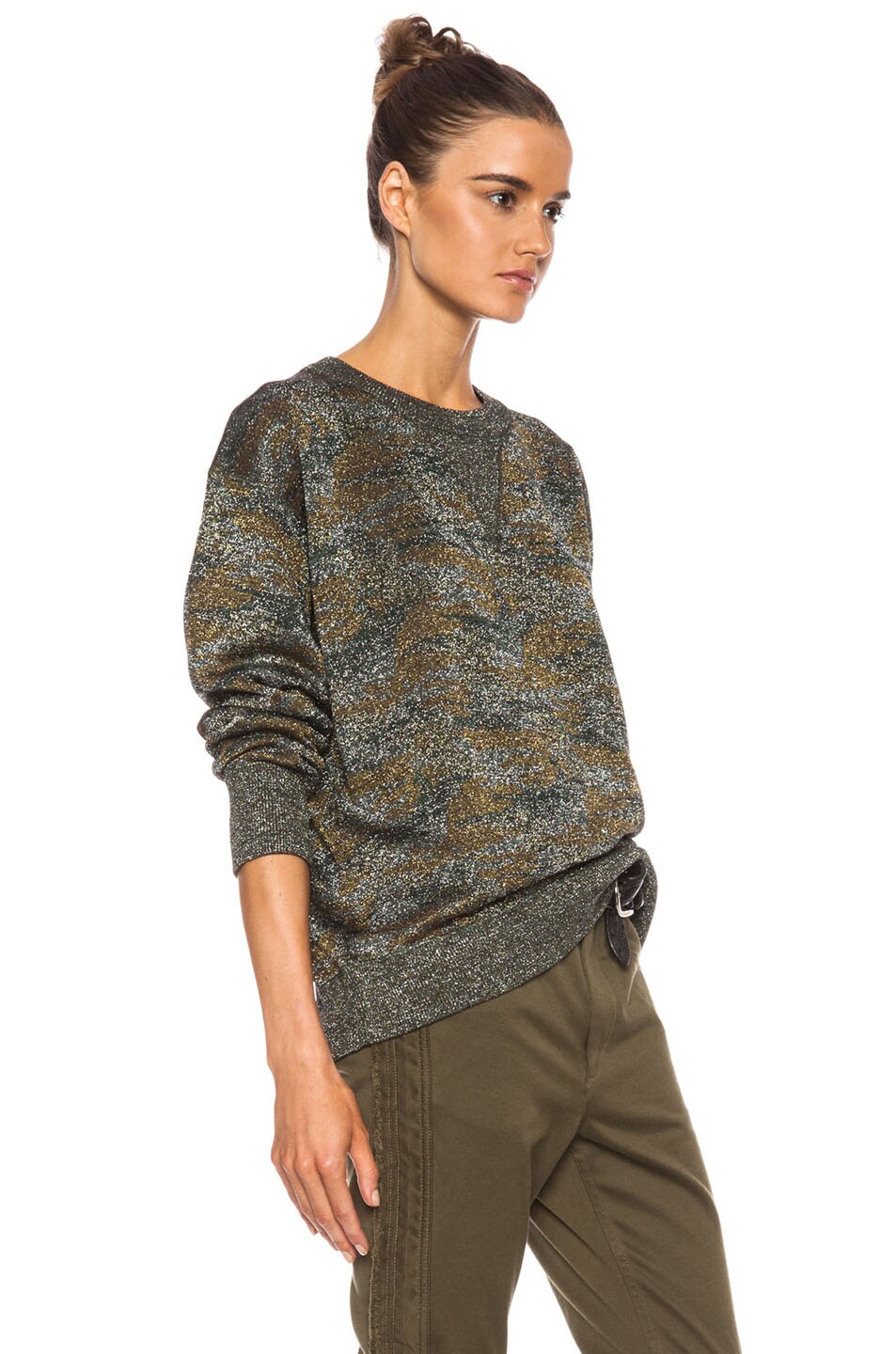 Wal Lurex Camo Viscose-Blend Sweatshirt