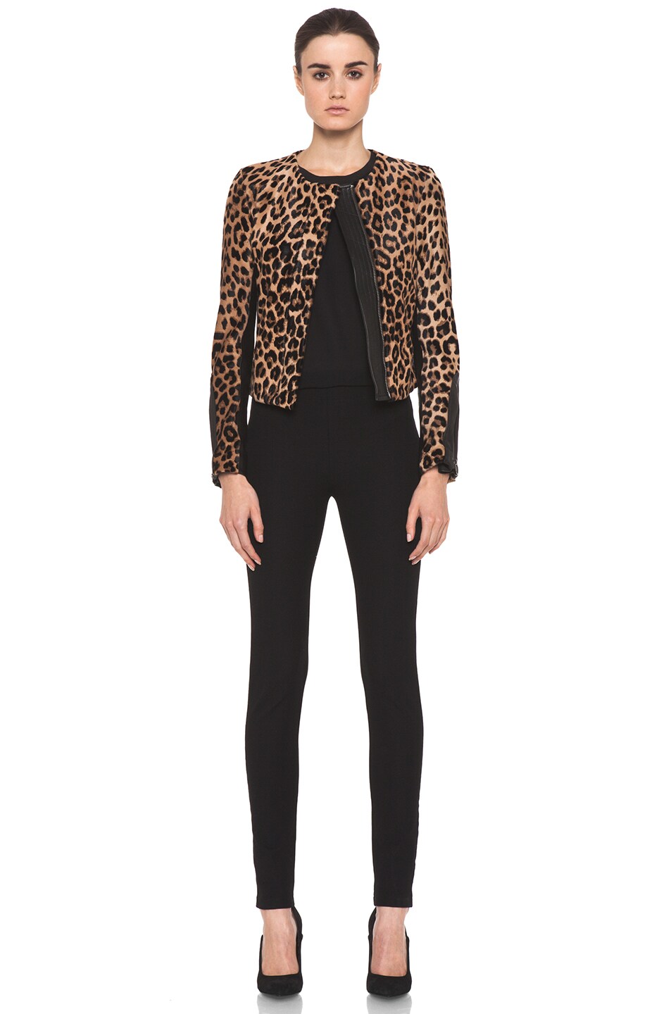 Leopard Fur Savile Jacket