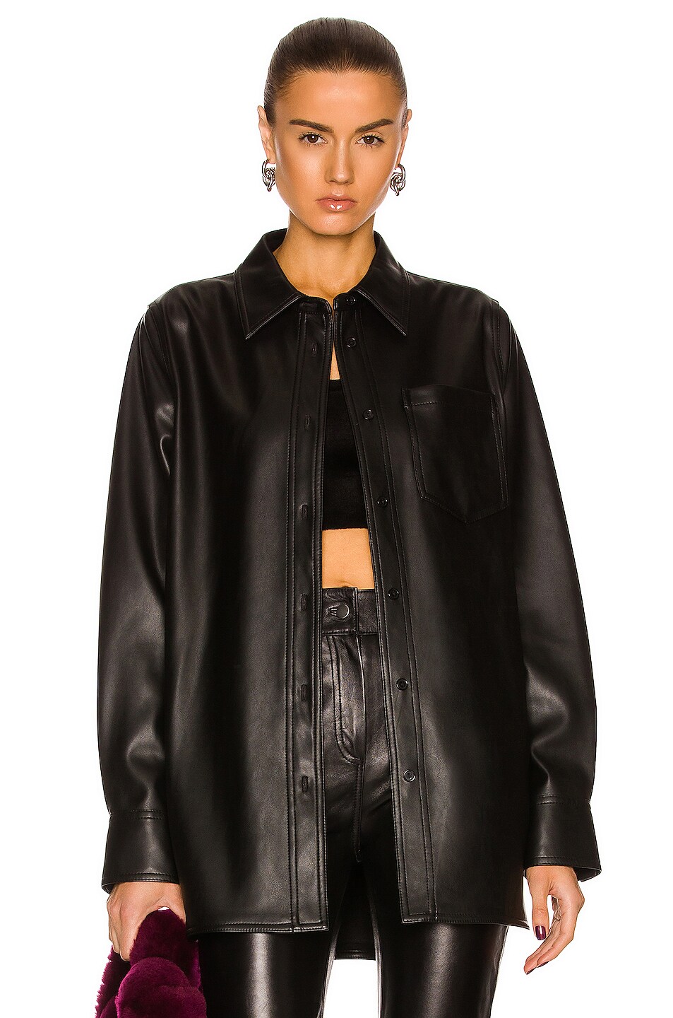 Veronica Faux Leather Shirt