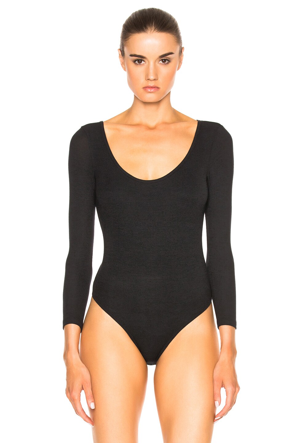 3/4 Sleeve Ballet Neck Bodysuit