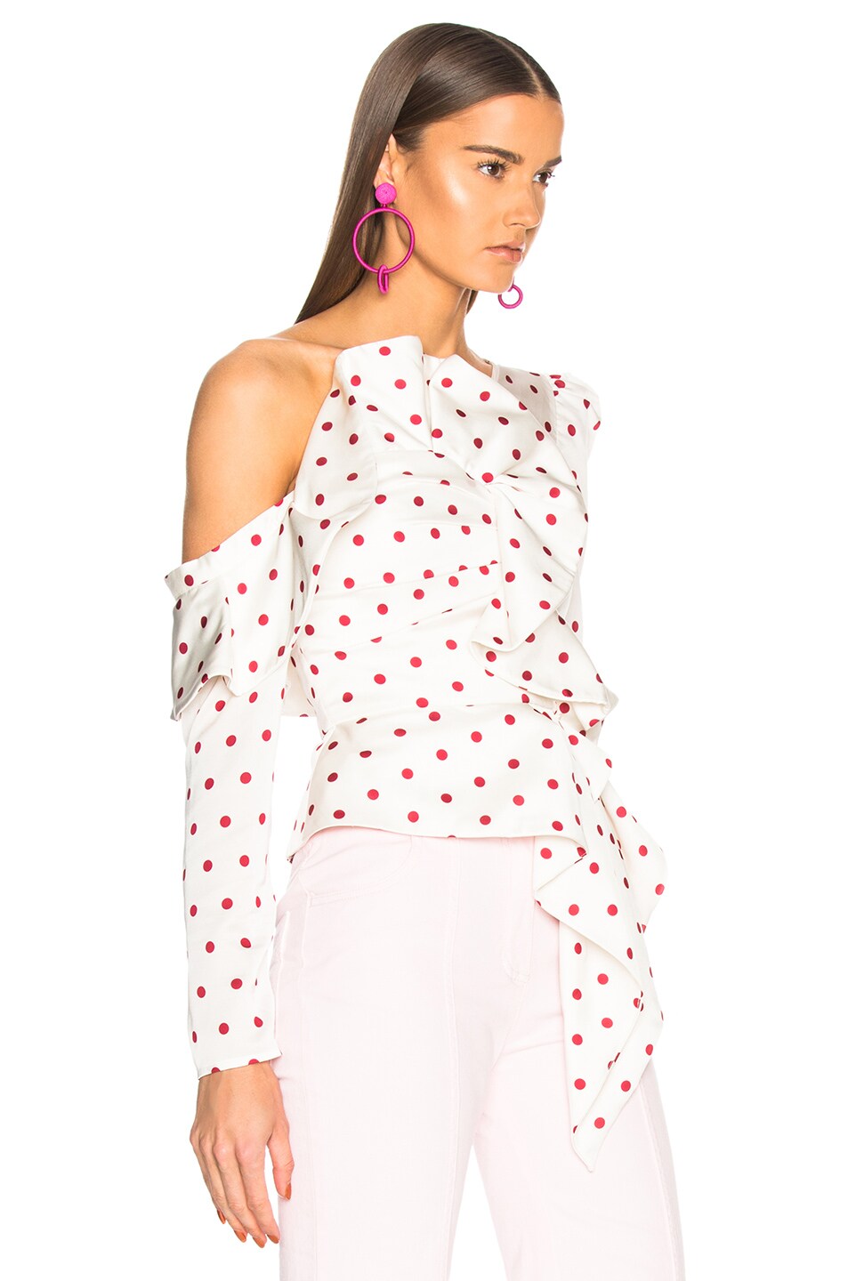 Polka Dot Frill Top