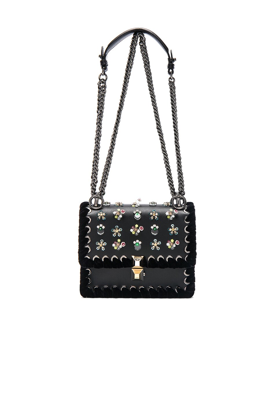 Flower Embellished Small Kan I Bag