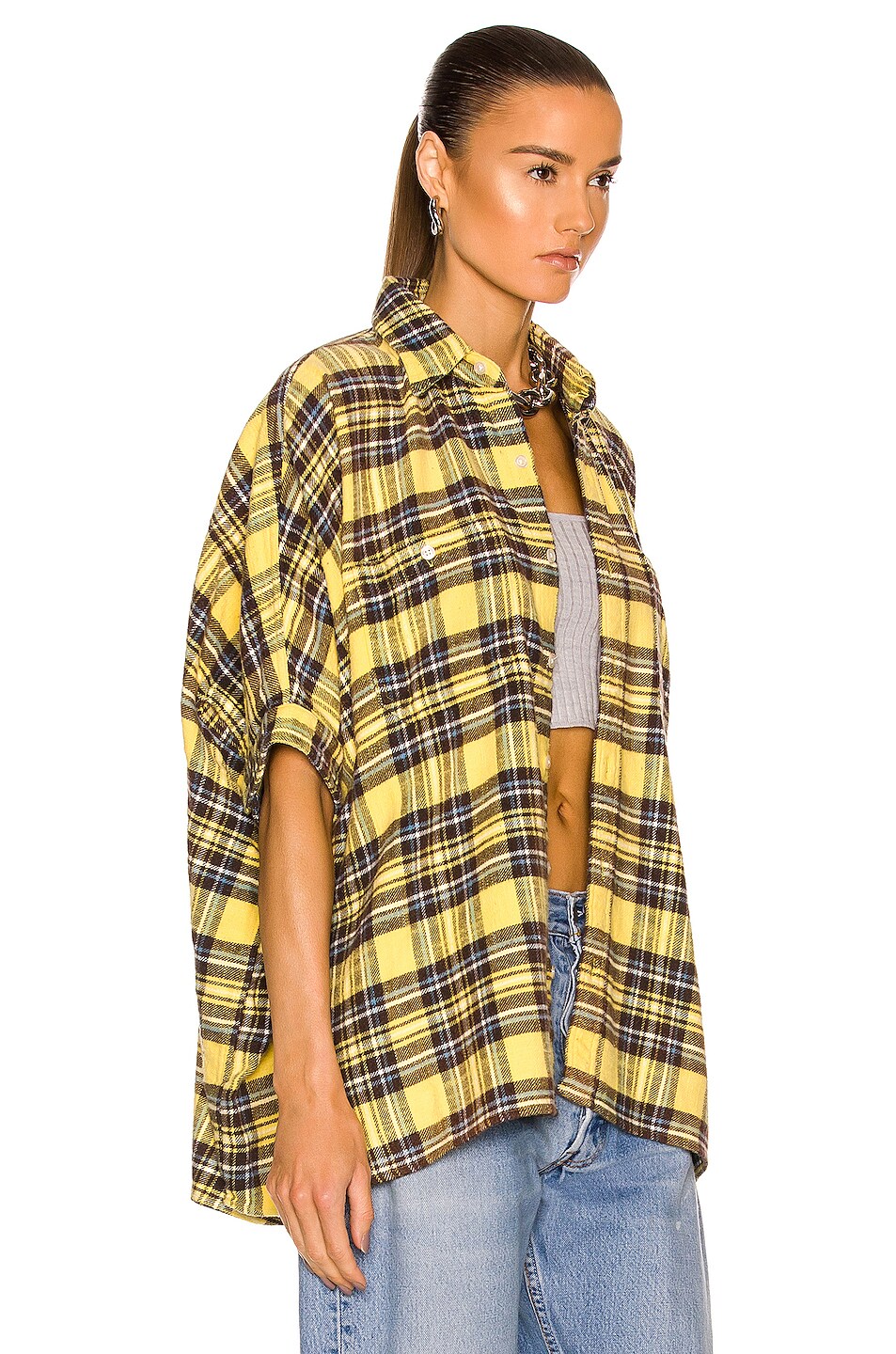 Plaid Oversized Boxy Shirt