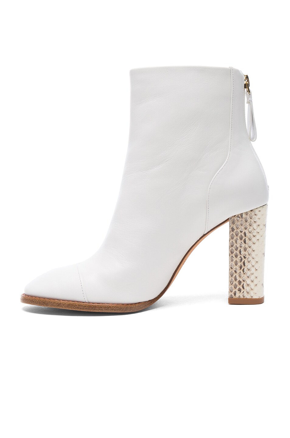 Leather Bibiana Watersnake Booties