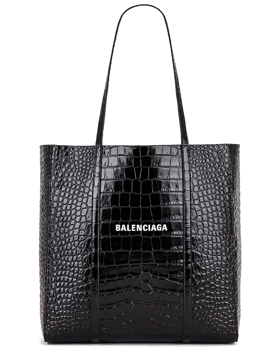 Small Embossed Croc Everyday Tote