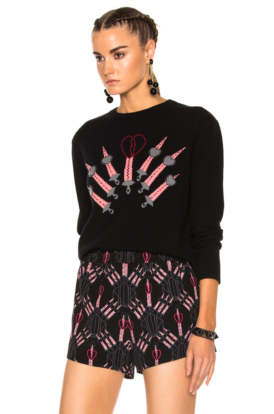 Heart Embroidered Sweater