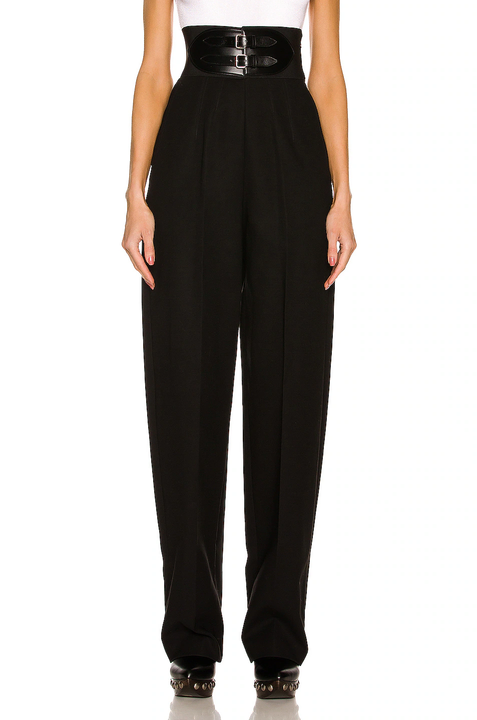 High Waisted Wide Leg Trouser