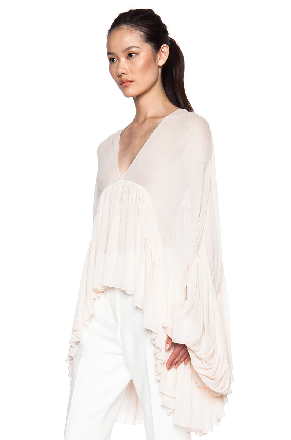 Silk Crepon Asymmetric Top