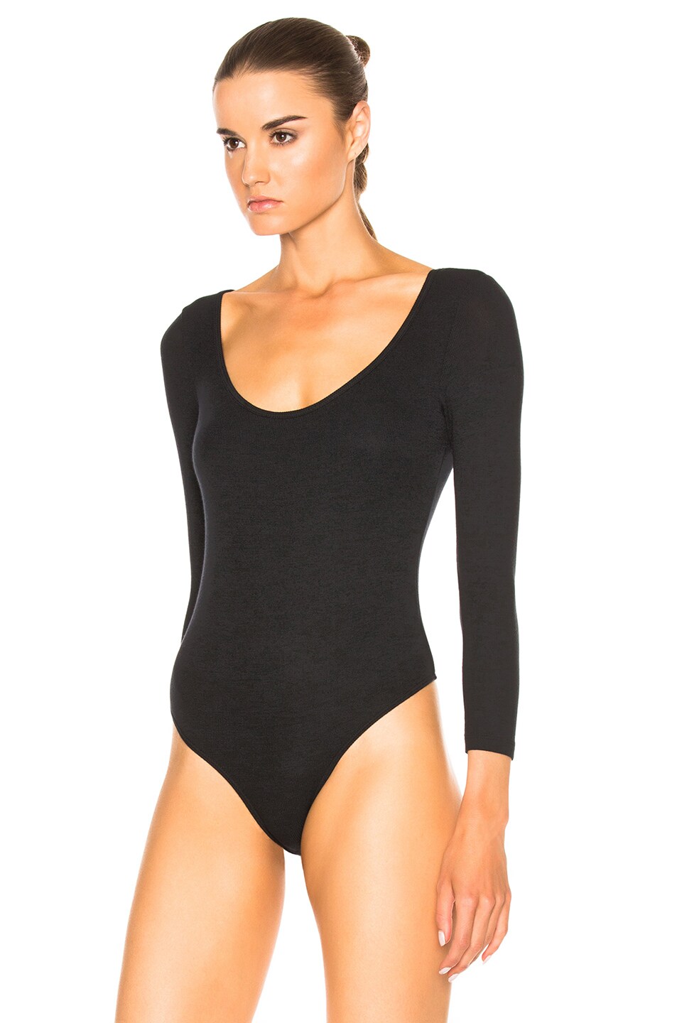 3/4 Sleeve Ballet Neck Bodysuit