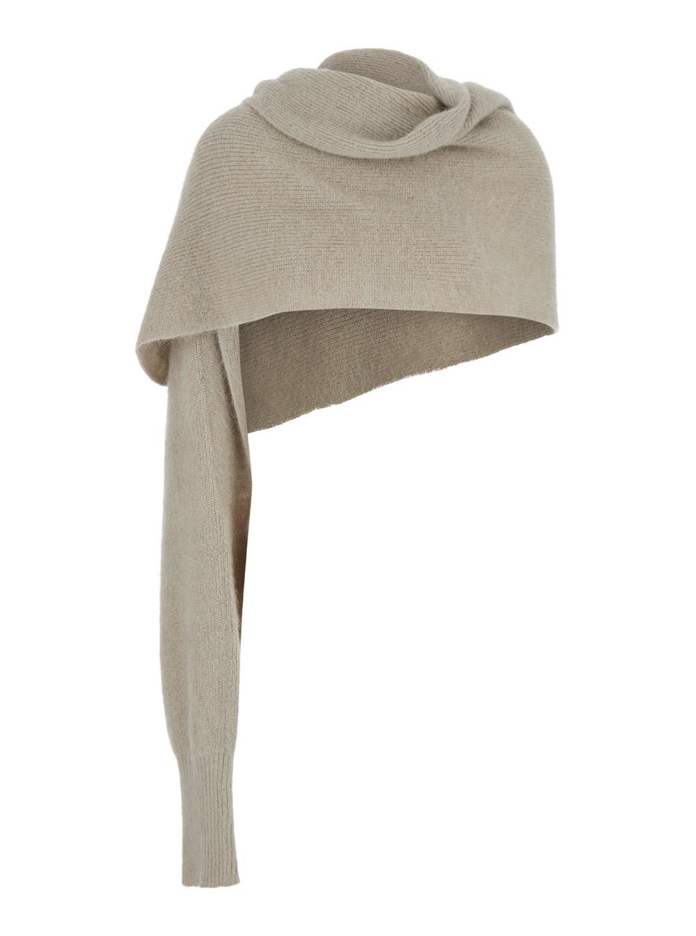 'Euriclea' Beige Top with One Sleeve in Wool Blend Woman