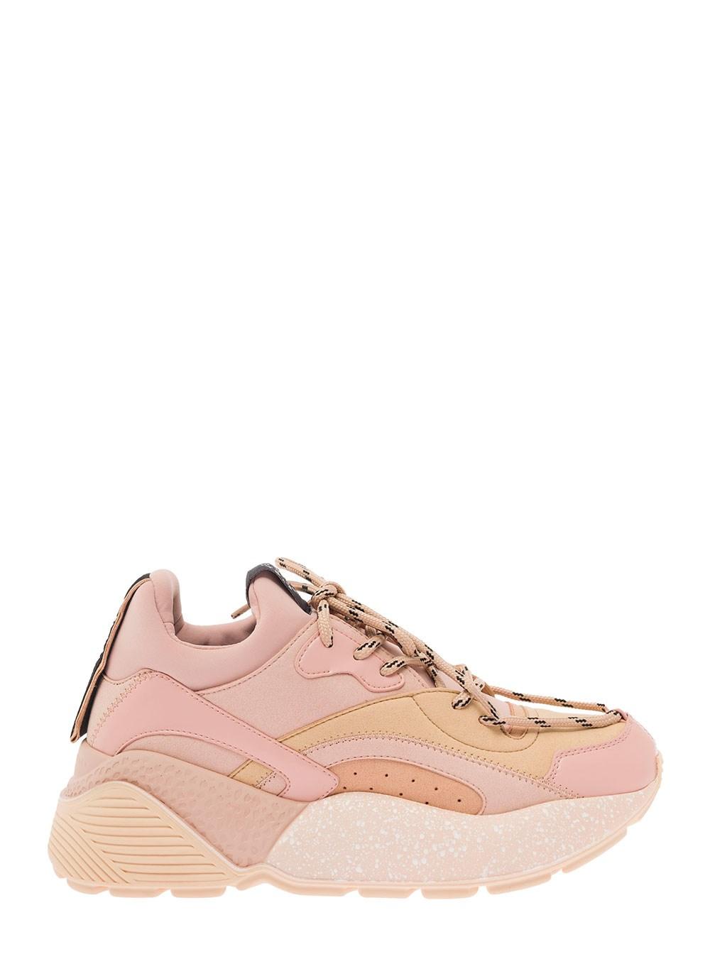 Panelled Design Eclipse Alter Sneakers in Pink Leather Woman