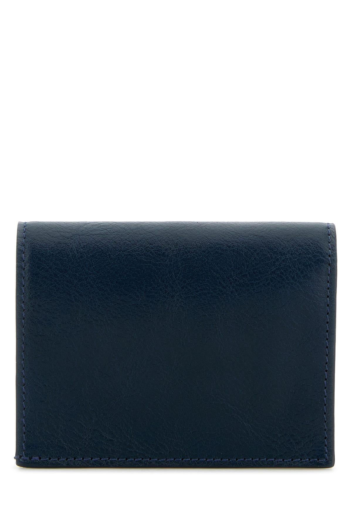 Navy blue leather wallet