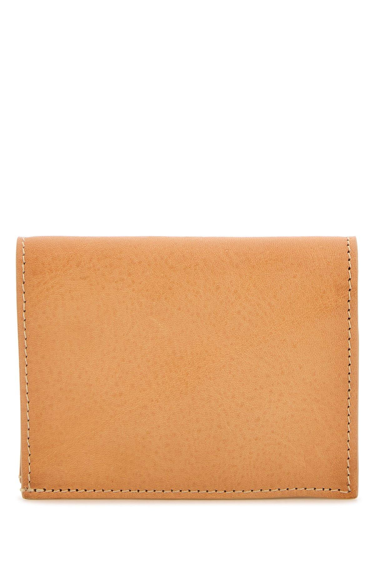 Pastel orange leather wallet