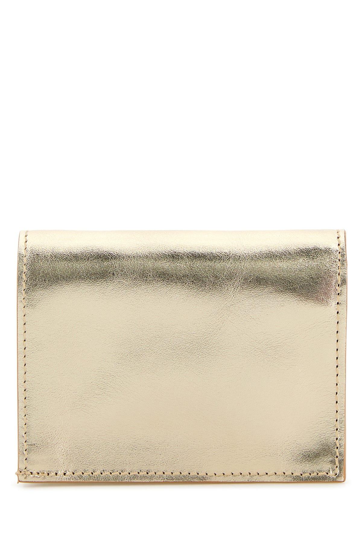 Gold leather Oliveta wallet