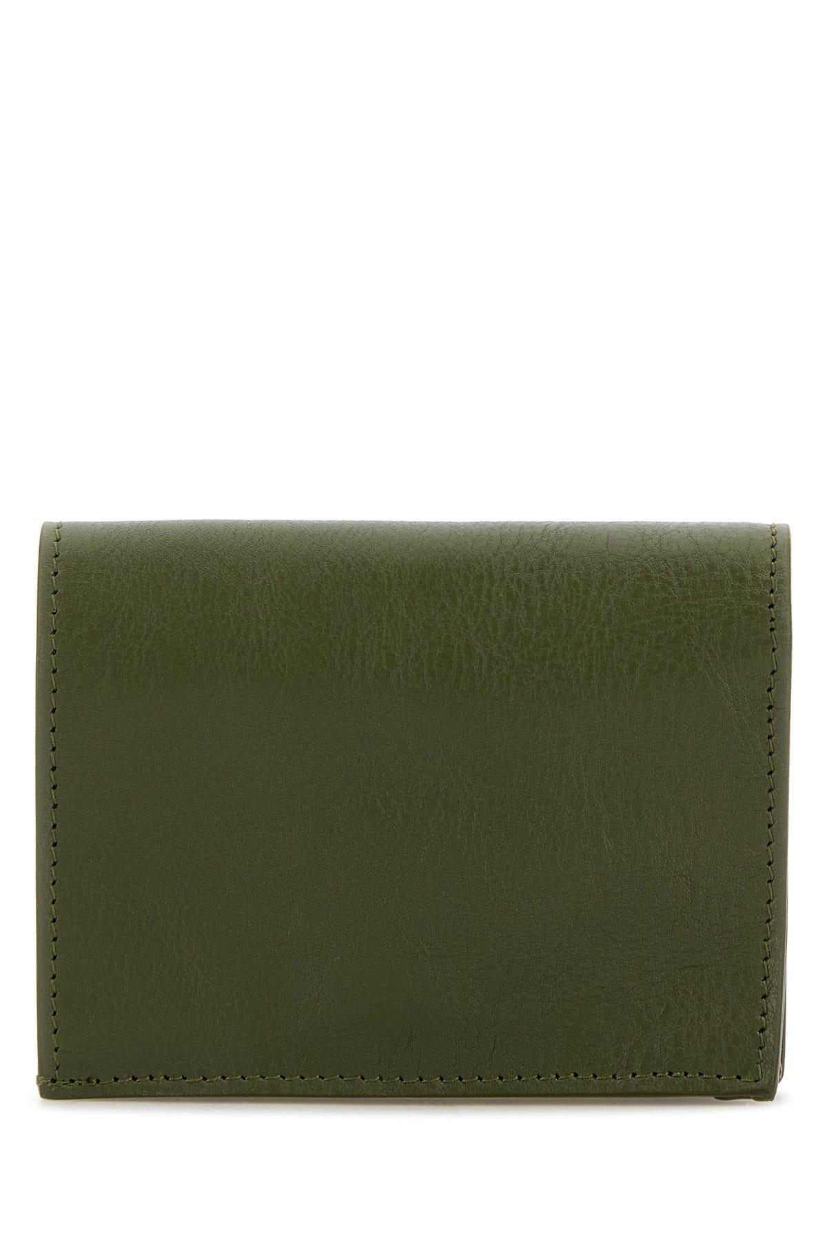 Olive green leather wallet