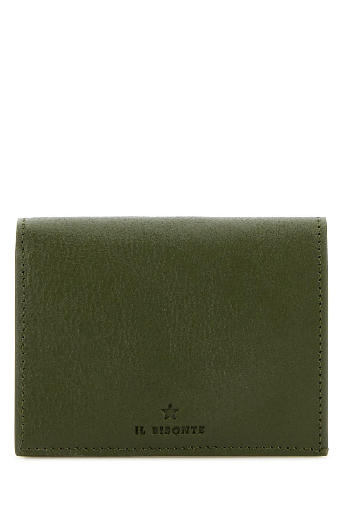 Olive green leather wallet