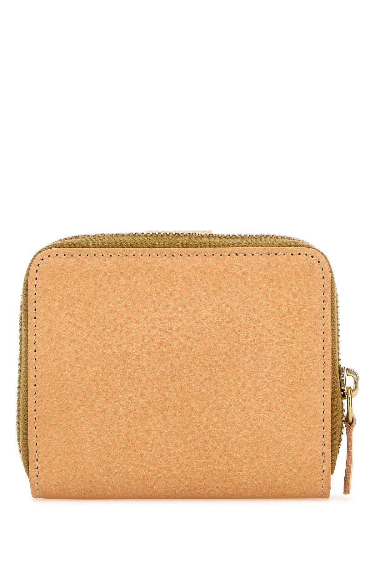 Peach leather wallet