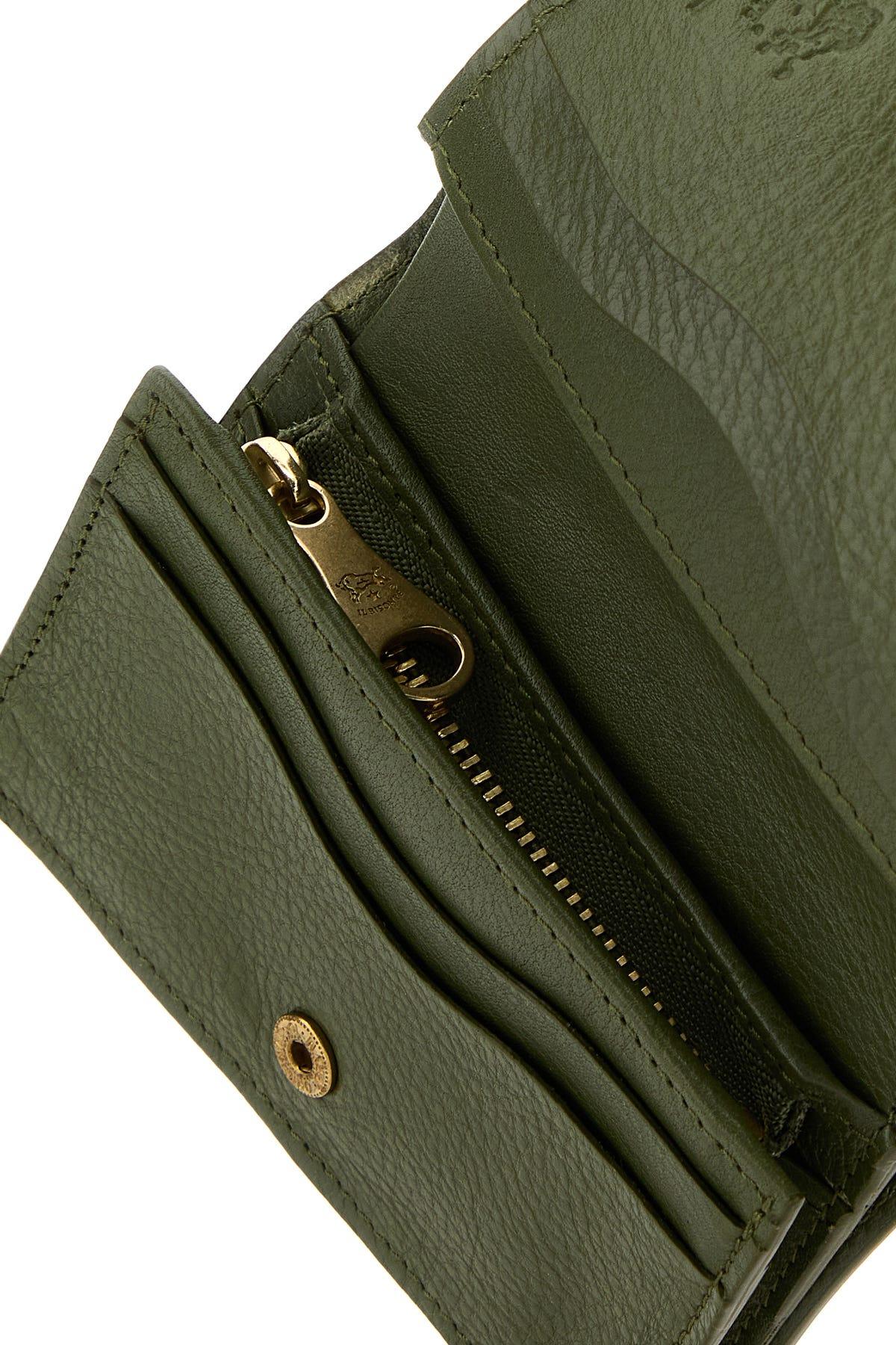 Olive green leather wallet