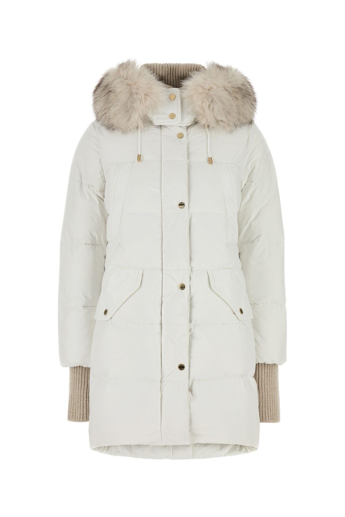 White polyester down jacket