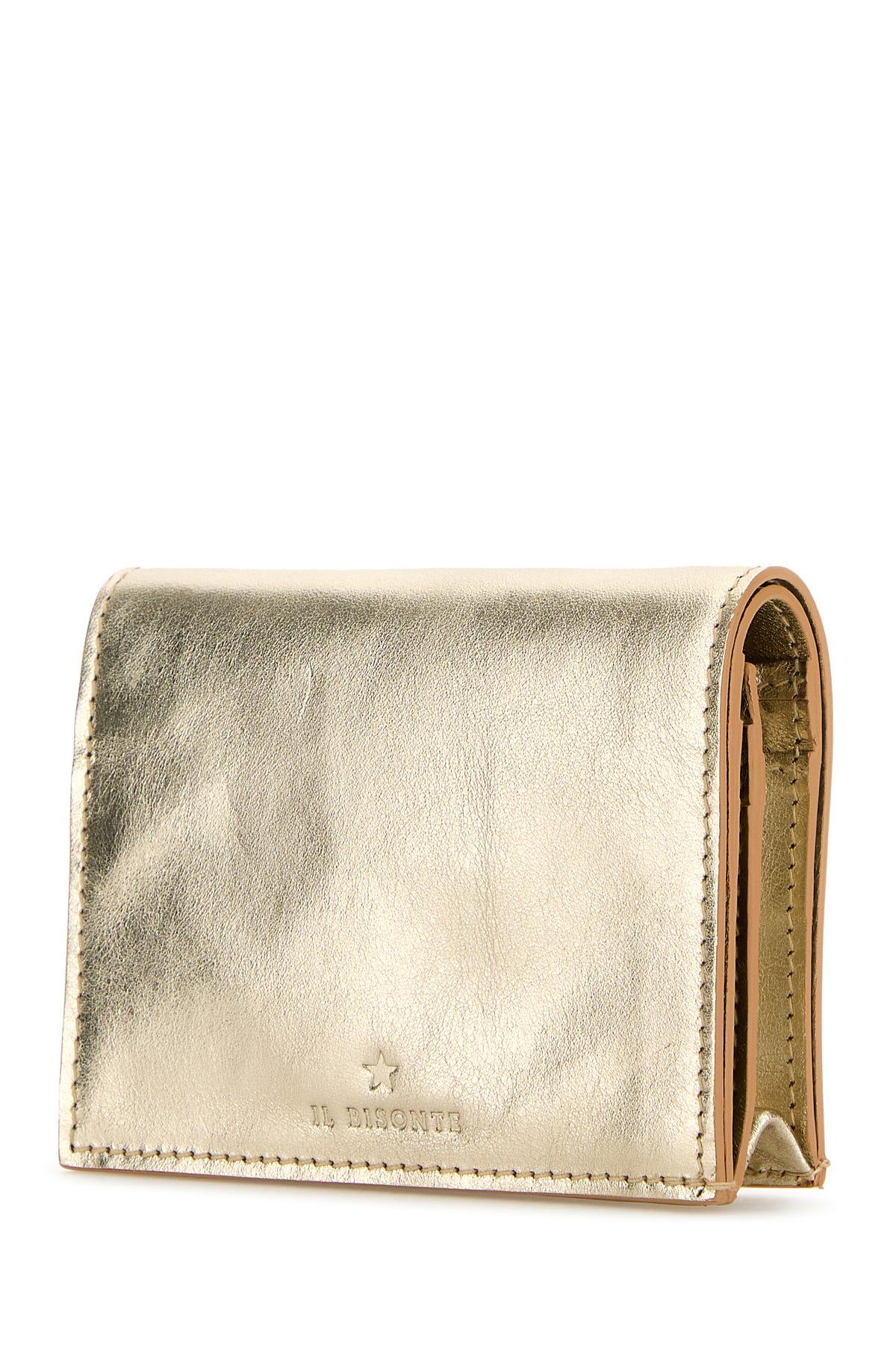 Gold leather Oliveta wallet