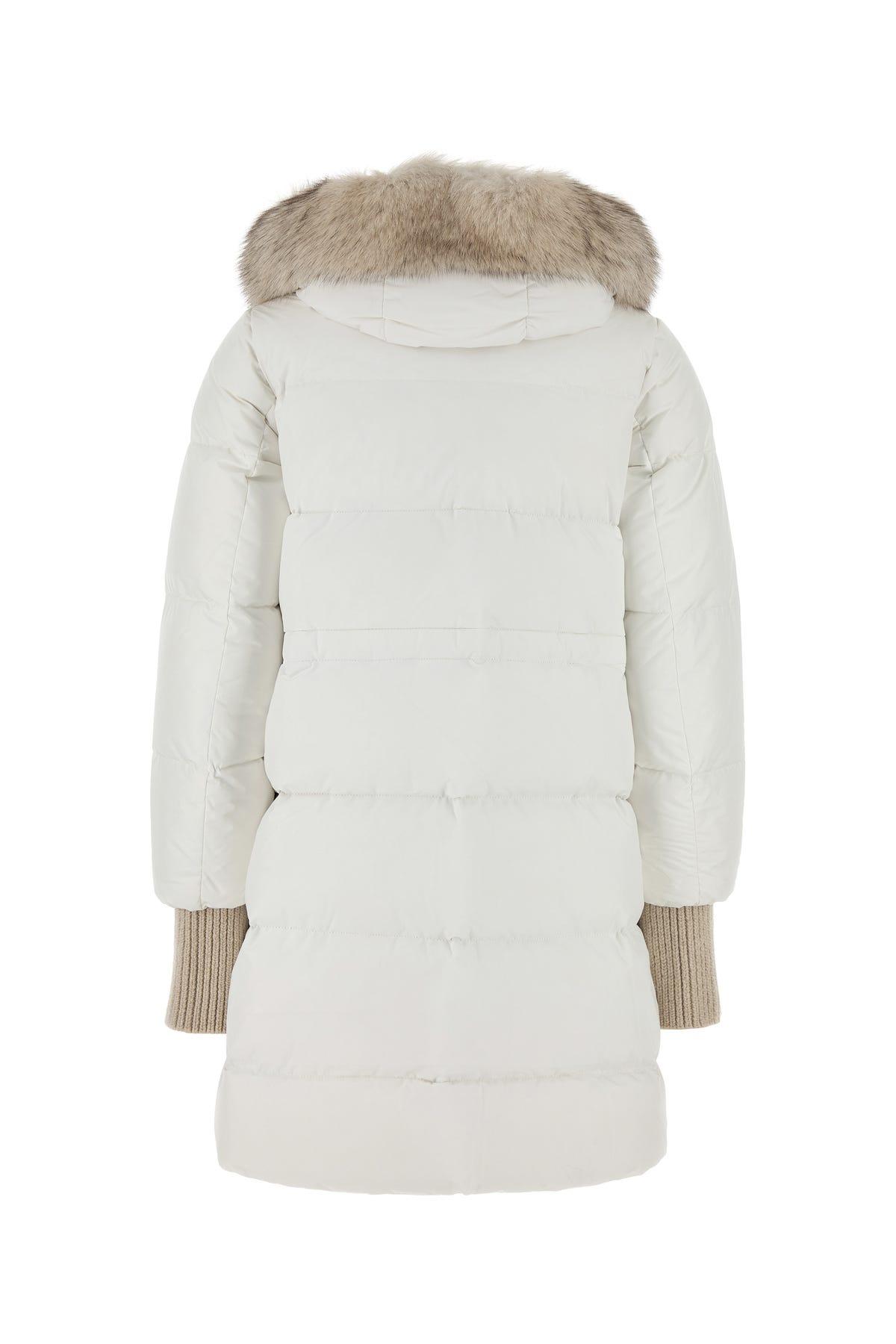 White polyester down jacket