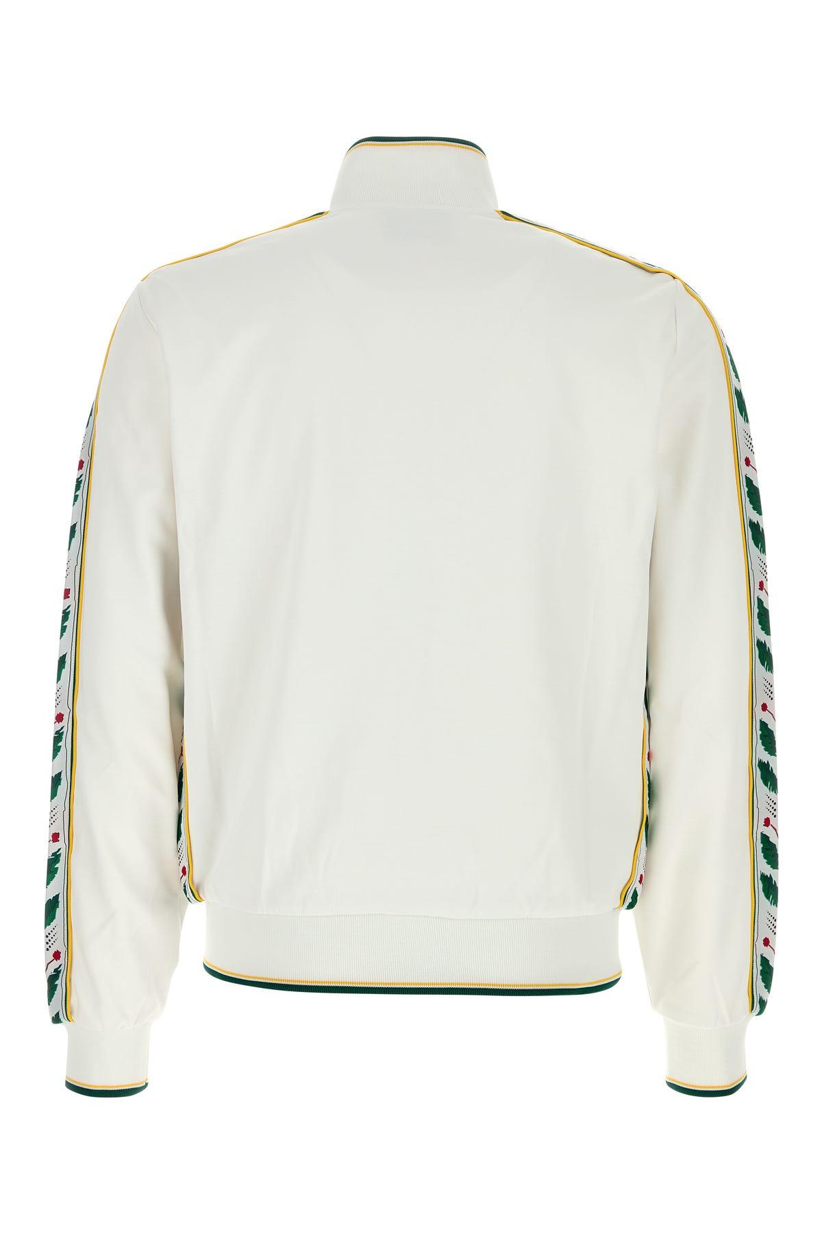 White polyester blend sweatshirt