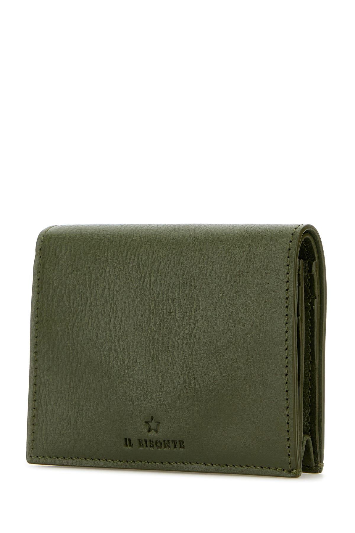 Olive green leather wallet