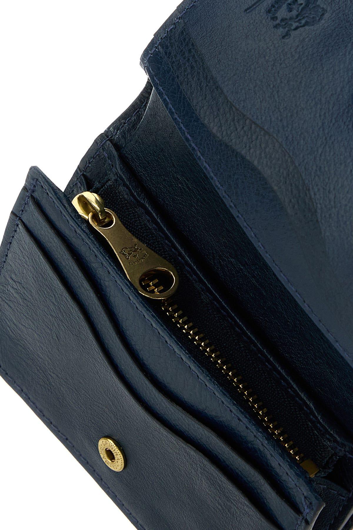 Navy blue leather wallet