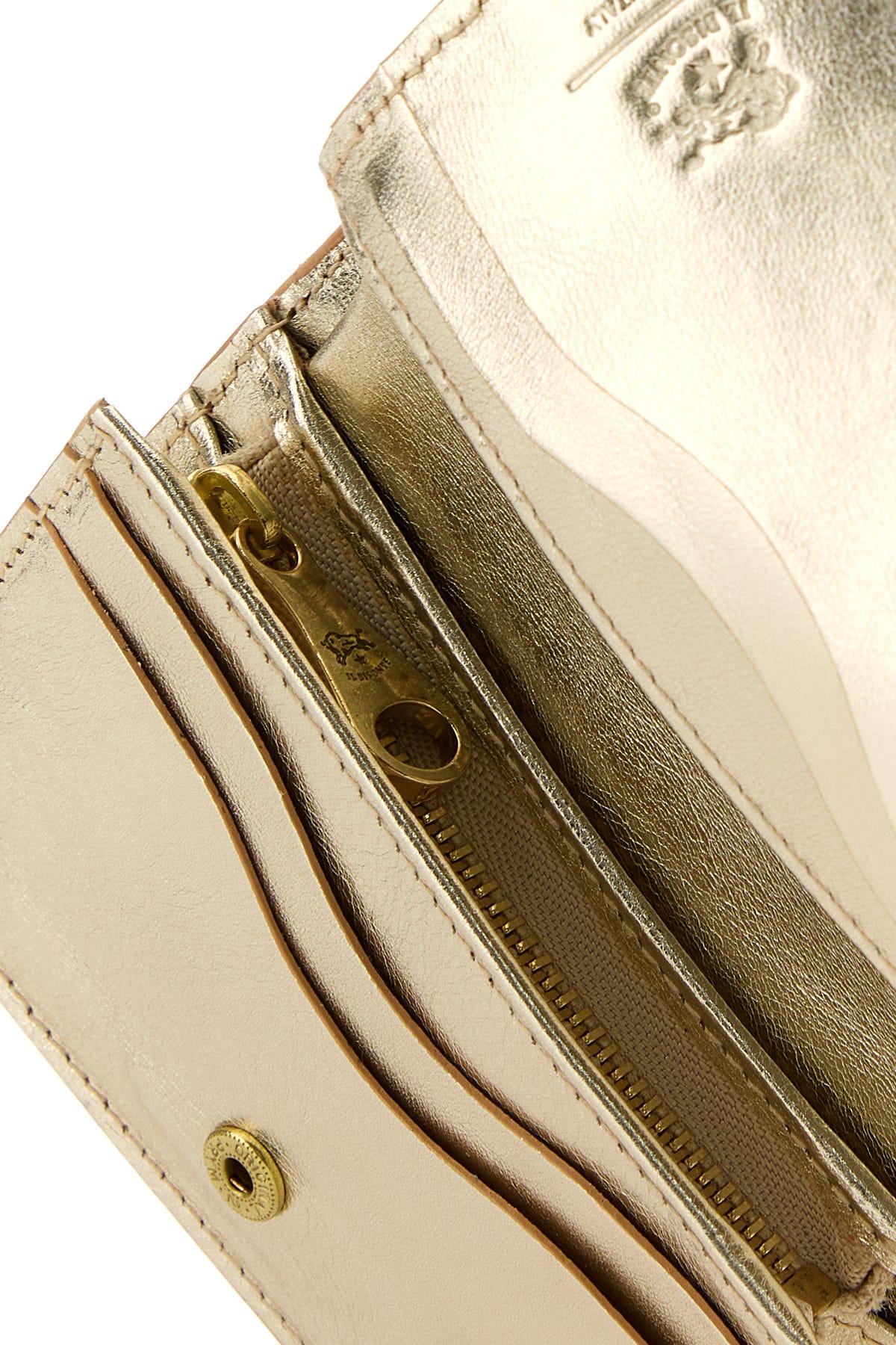 Gold leather Oliveta wallet