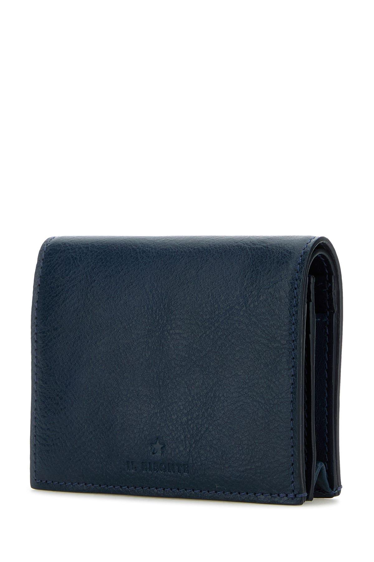 Navy blue leather wallet