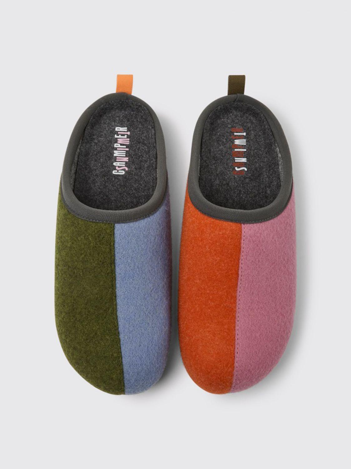 Twins Camper mules in multicolor wool