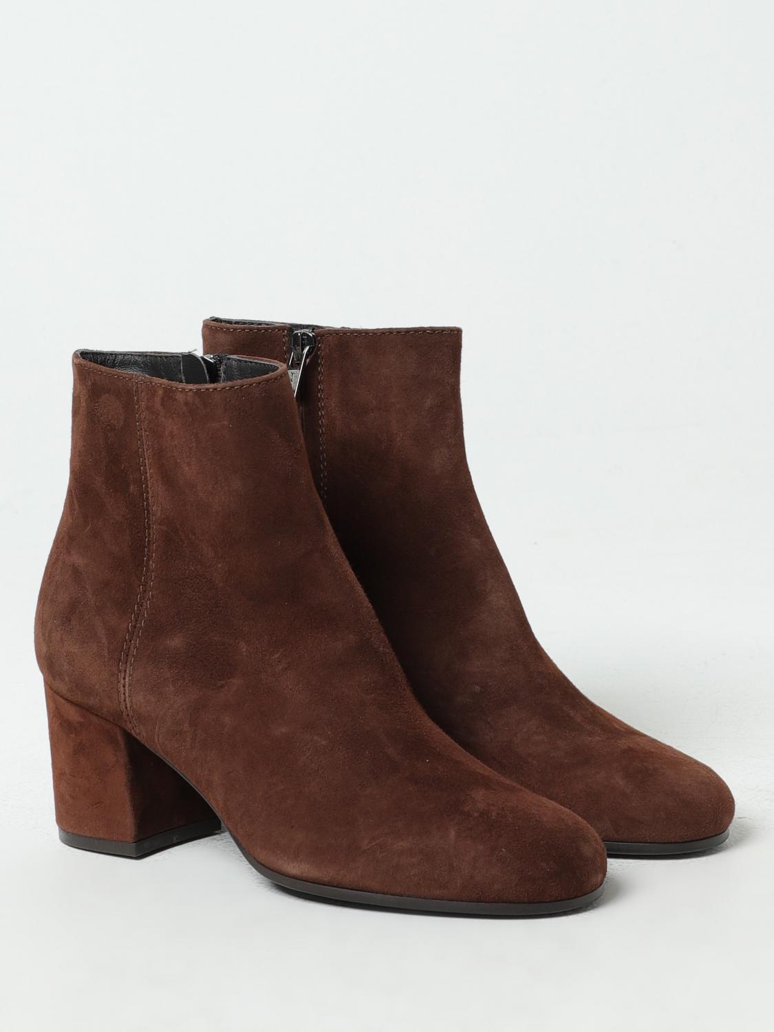 Via Roma 15 suede ankle boots with zip