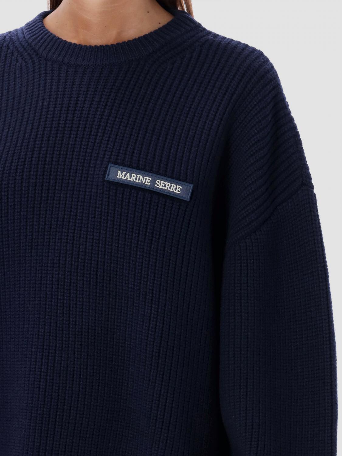 Marine Serre ribbed wool sweater