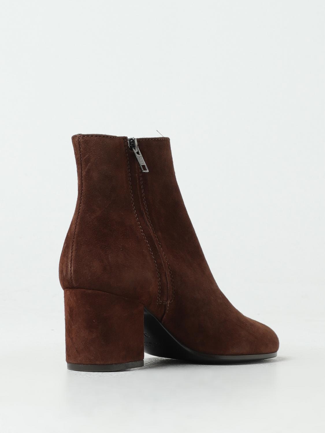 Via Roma 15 suede ankle boots with zip