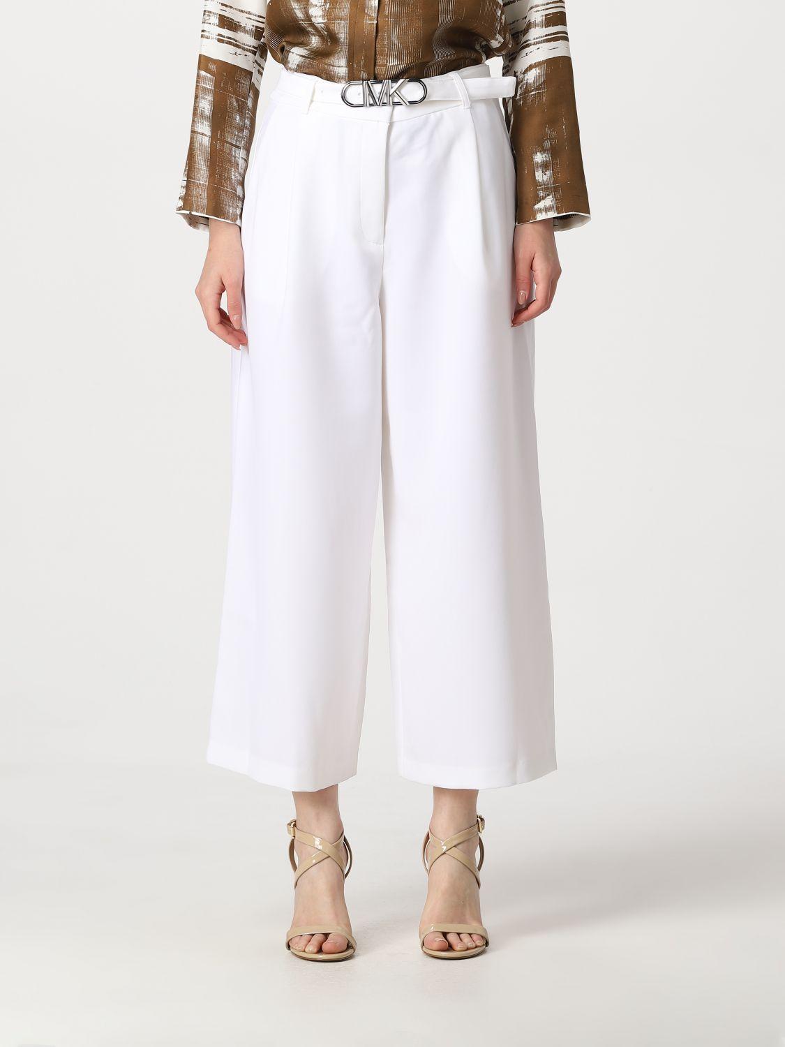 Michael Kors Logo Plaque Wide-Leg Trousers