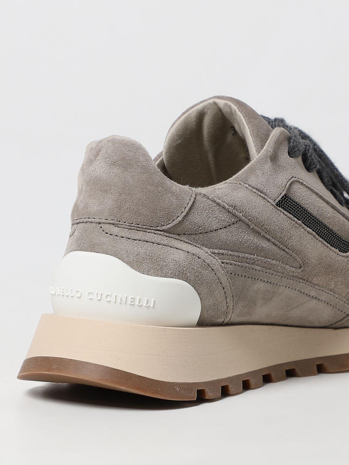 Brunello Cucinelli sneakers in suede with monili