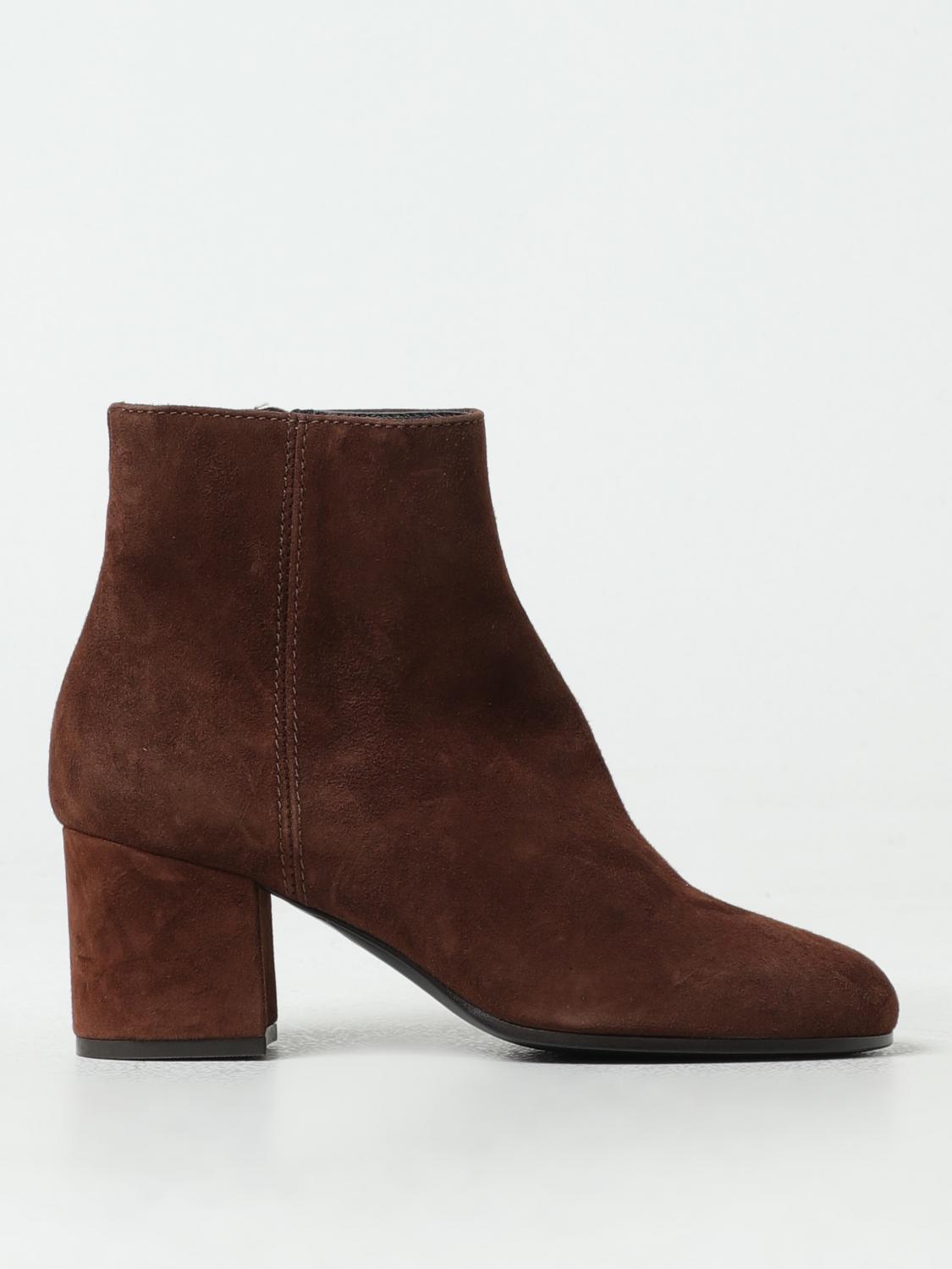 Via Roma 15 suede ankle boots with zip