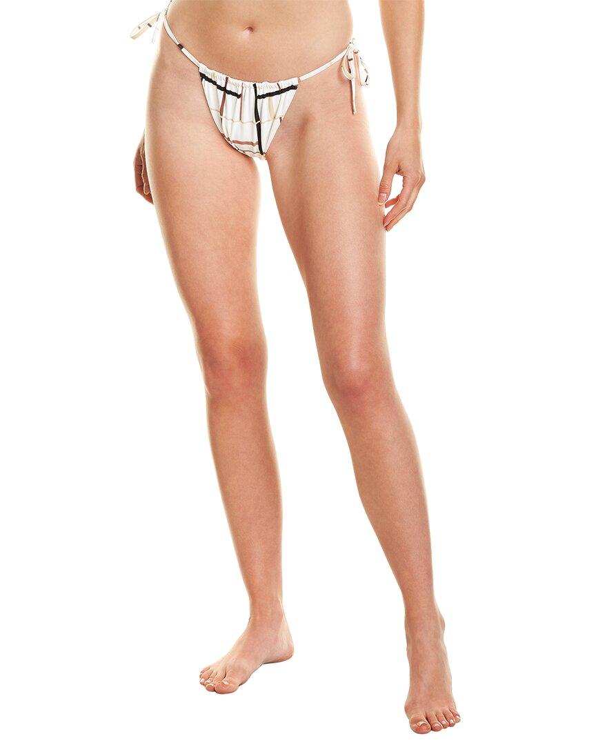 ruched string bikini bottom