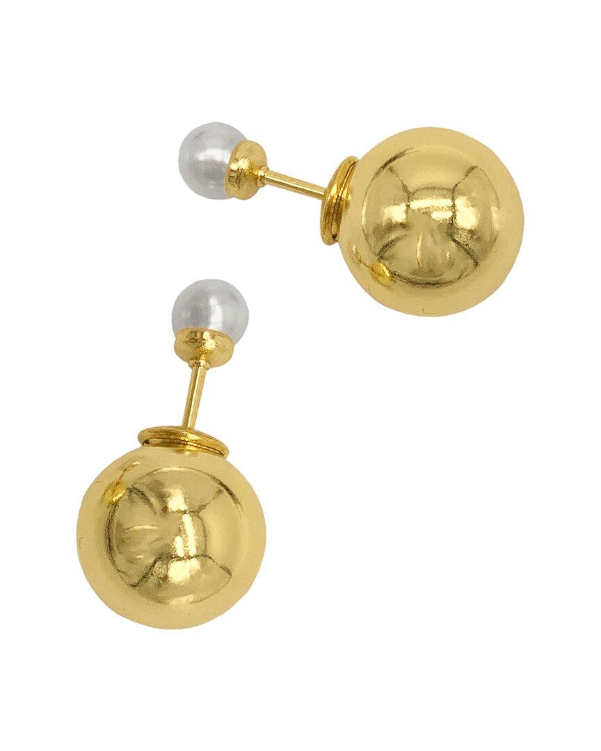 ADORNIA 14K Plated Double-Sided Earrings