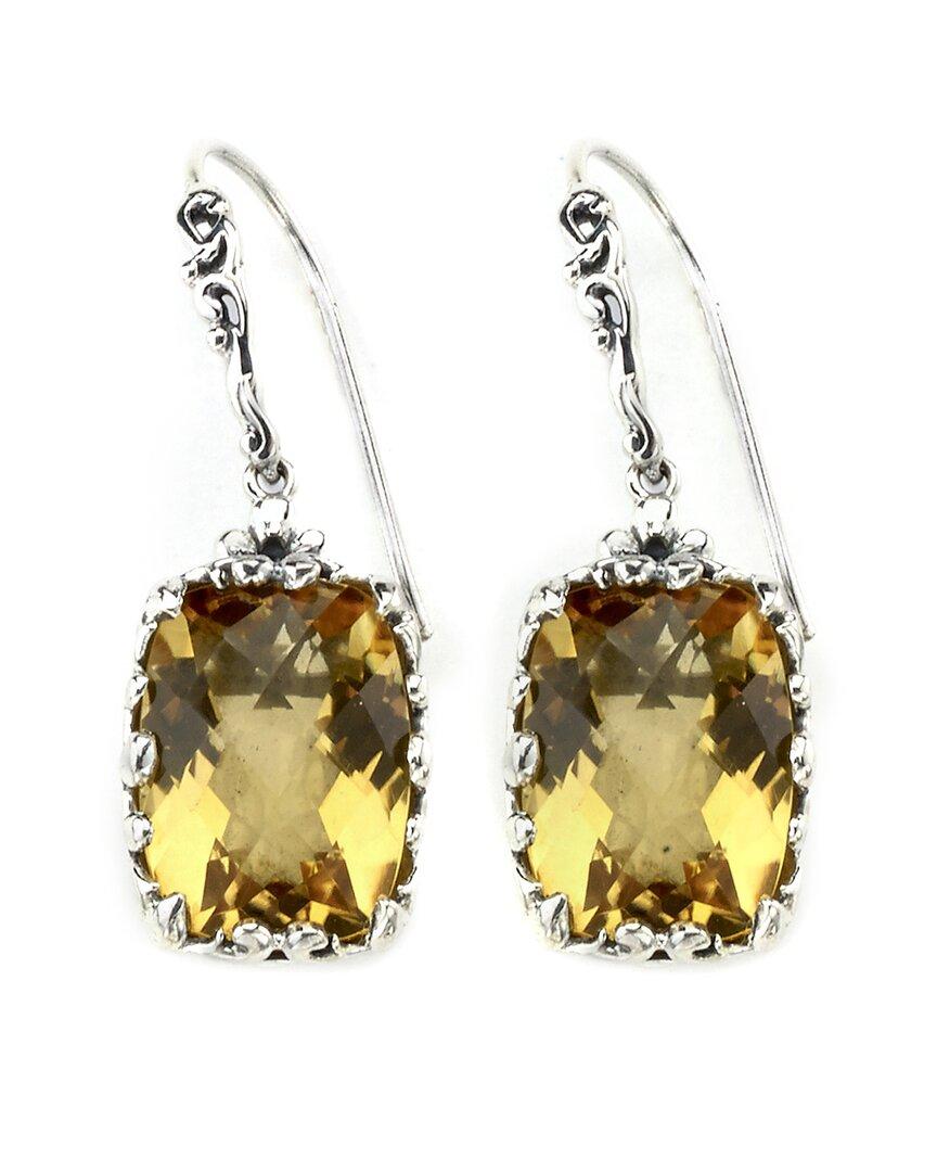 Samuel B. Silver 11.40 ct. tw. Citrine Drop Earrings