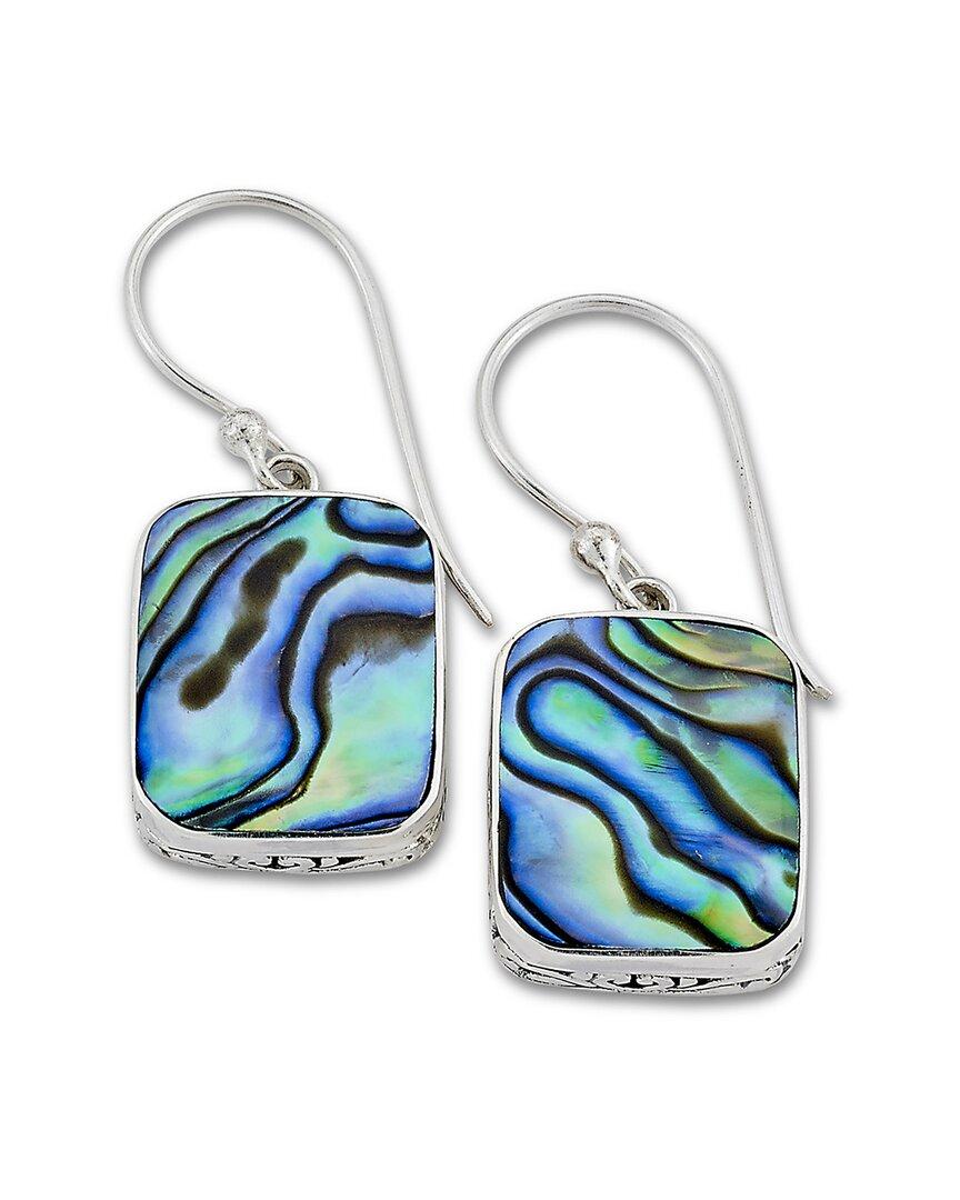 Samuel B. Silver Abalone Octo Cushion Earrings