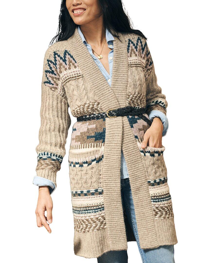 Faherty Native Knitter Kinship Alpaca & Wool-Blend Cardigan